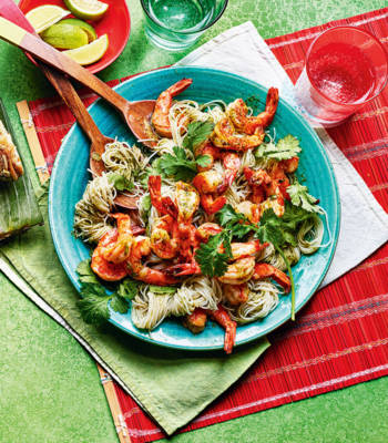 Prawns with noodles 