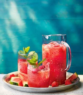 Watermelon and green tea cooler