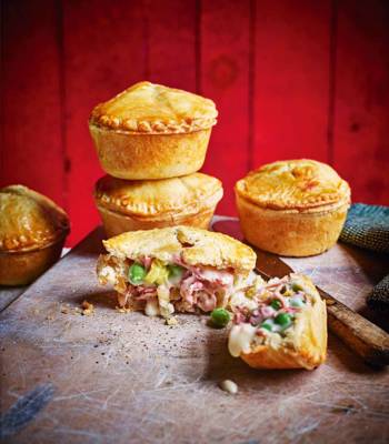 Ham and pea muffin tin pies