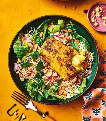 Vietnamese-style fish with noodles