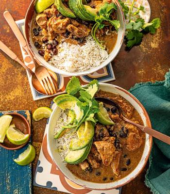 Citrus pork and black bean stew