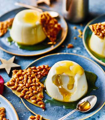 Pine honey panna cotta