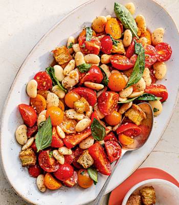 Butter bean and crumpet panzanella