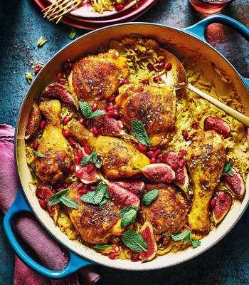 Zaatar chicken and fig baked rice