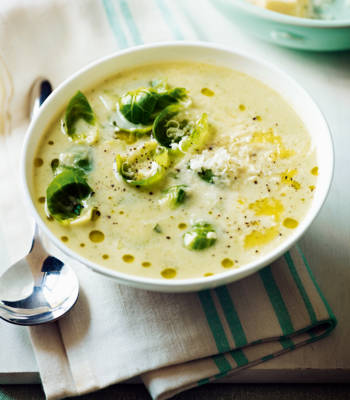 Brussels sprout and cheddar soup 