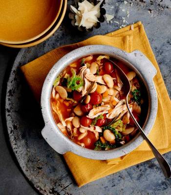 Fast chicken, butter bean and tomato stew