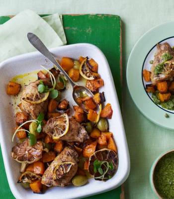 Sticky sumac chicken with watercress salsa