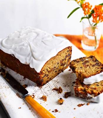 Spiced squash and fruit loaf
