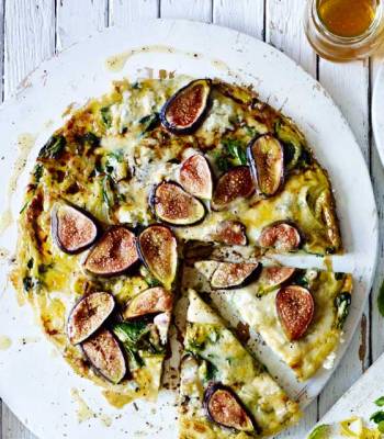 Fig, Gorgonzola and thyme frittata