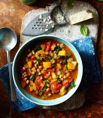 Lentil and vegetable minestrone