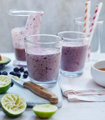 Blueberry lime smoothie