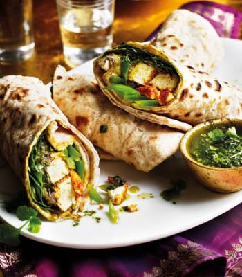 Paneer kathi rolls