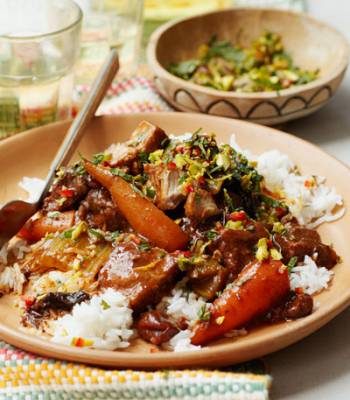 Moroccan-spiced fruity pork