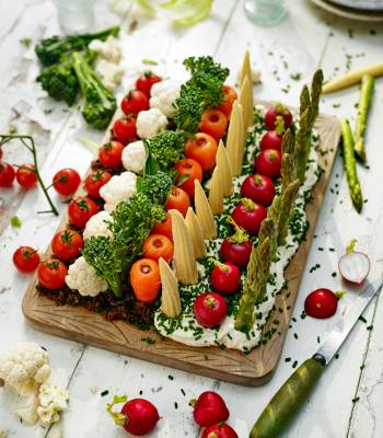 ‘Edible garden’ crudités and dips