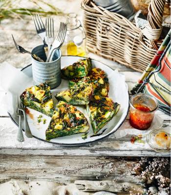 Saag aloo frittata