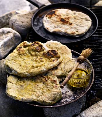 Potato and parsley flatbreads