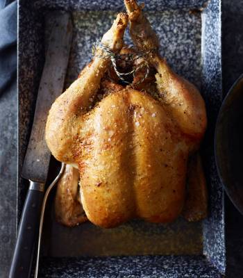 Super-moist roast chicken with lemon and thyme