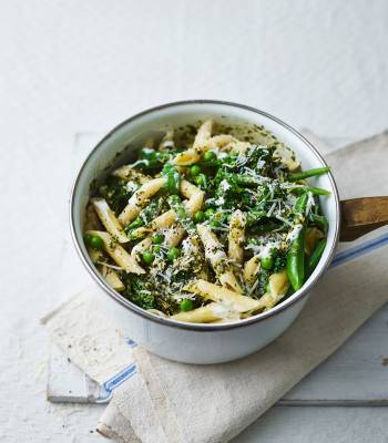 Summer greens pasta