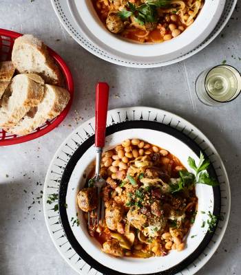 Simple sausage and rosemary cassoulet