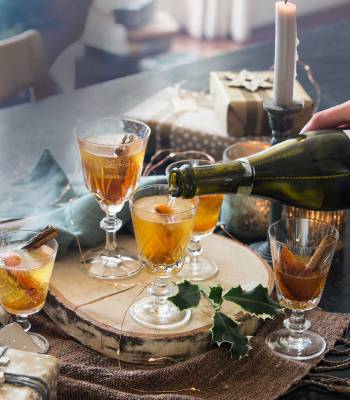Caramelised clementine and sherry cocktail