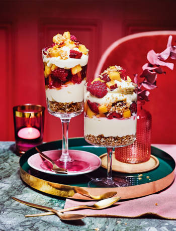 White chocolate and coconut cheesecake pots