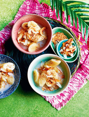 Sweet bananas in coconut milk