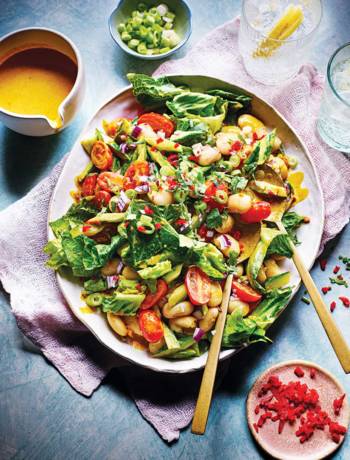 Satay butter bean salad