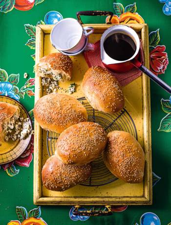 Feta and parsley pogaca