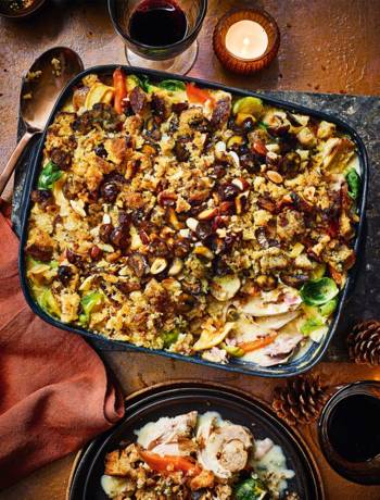 Turkey and chestnut crumble