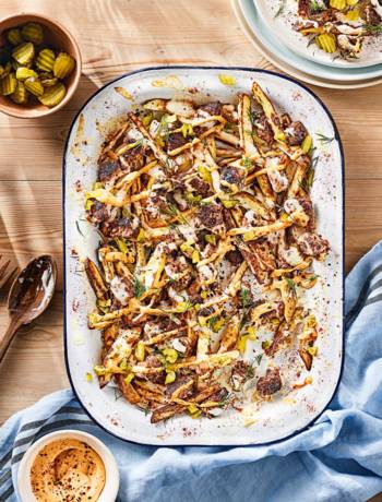 Cheeseburger loaded fries