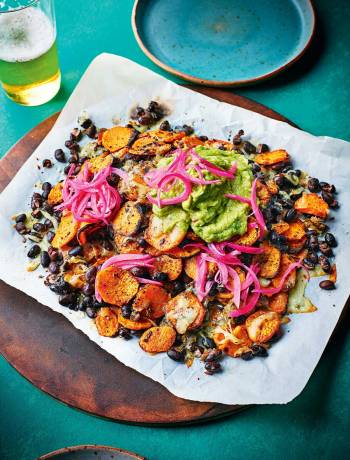 Air-fryer sweet potato nachos