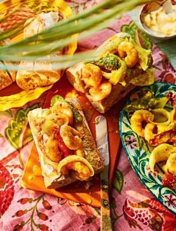 Mauritian vindaye prawns