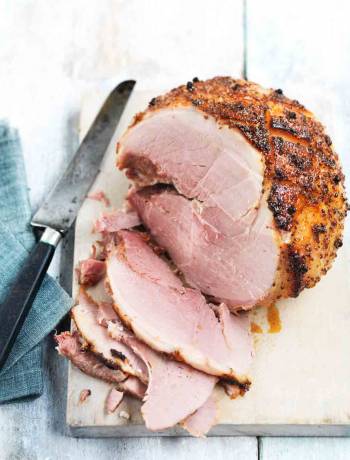 Ginger beer and tangerine glazed ham 