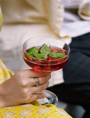 Pomegranate and mint Mimosa