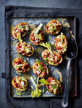 Bloody Mary stuffed potato skins