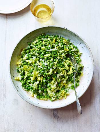 Buttered peas with soft lettuce