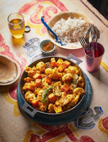 Cauliflower and paneer torkari 