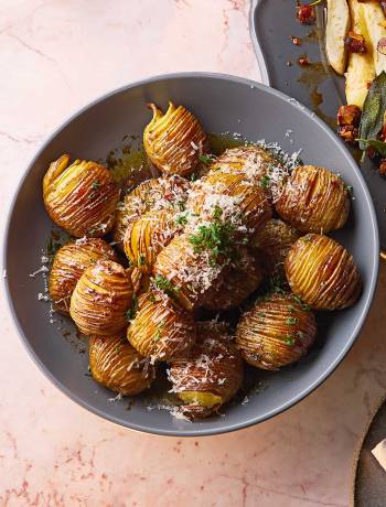Hasselback potatoes with marmite butter