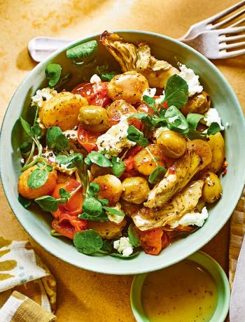 Goat's cheese and artichoke baked gnocchi