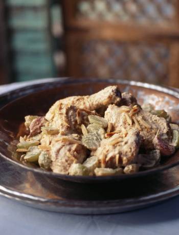 Chicken, almonds and grapes