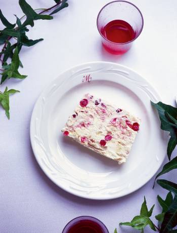 Cranberry meringue parfait