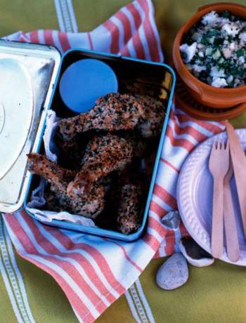 Herbed chicken drumsticks