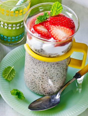 Strawberry chia shake 