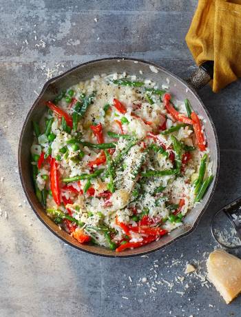 Red pepper risotto