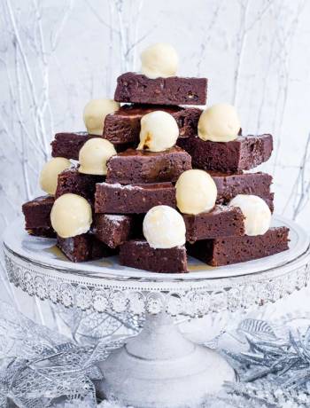 Flaming brandy butter ball brownies