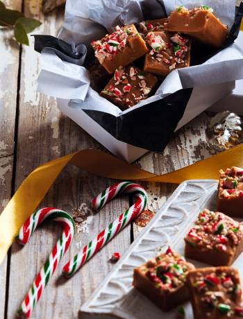 Candy cane fudge from Billington's 