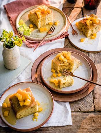 Mango and avocado cake