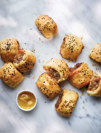 Sponsored: California medjool date and Stilton sausage rolls 