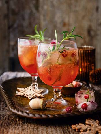 Cranberry and orange spritz