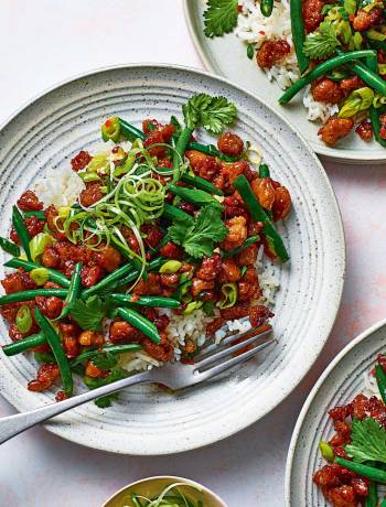 Caramelised sausage stir-fry